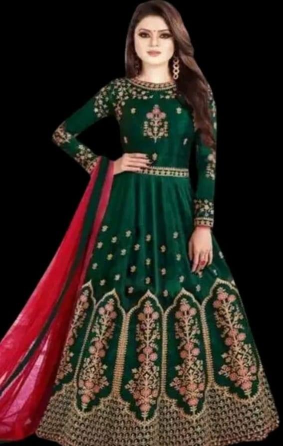 NEW STYLISH EMNBROIDERY WORK MANOHARI GOWN