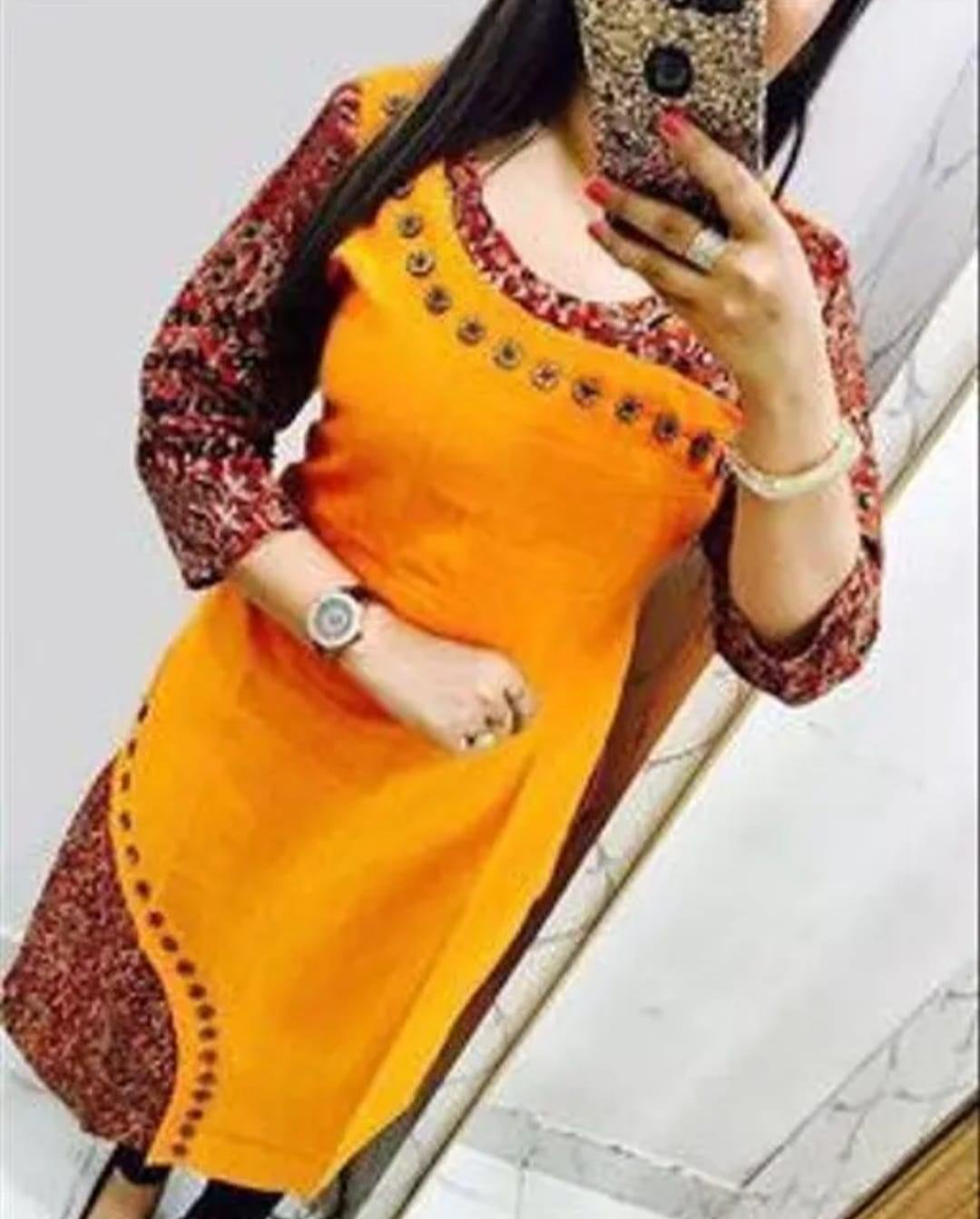 Elegant Partywear Pure Cotton Printed Kurtis for Women