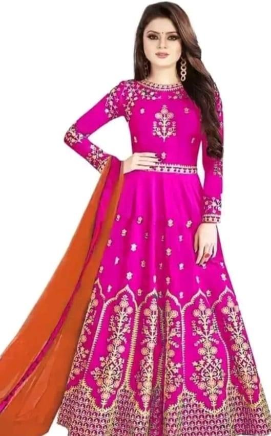 NEW STYLISH EMNBROIDERY WORK MANOHARI GOWN